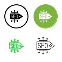 icono de vector de etiqueta seo