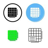 Table Data Vector Icon