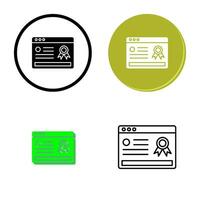 Online Certificate Vector Icon