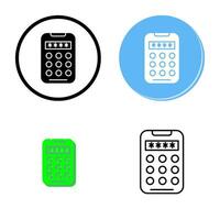 icono de vector de código pin