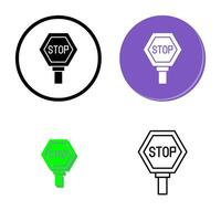 icono de vector de señal de stop