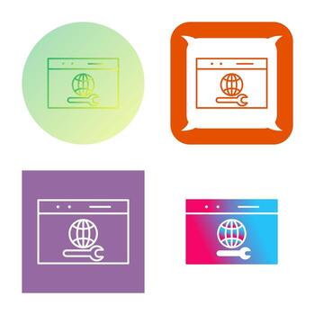 icono de vector de soporte web único