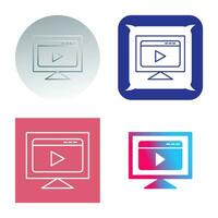 icono de vector de transmisión de video