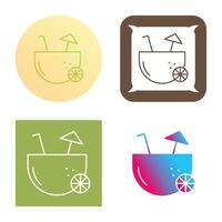 Coconut Drink Vector Icon