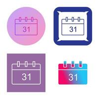 Unique Calendar Vector Icon