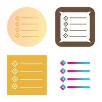 Unique Numbered list Vector Icon