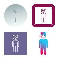 Unique Student Standing Vector Icon