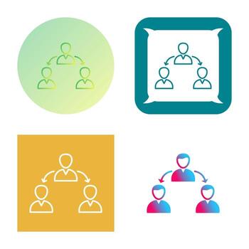 icono de vector de usuarios conectados únicos