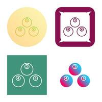 Unique Snooker Balls Vector Icon