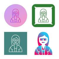 Unique Female Professor Vector Icon