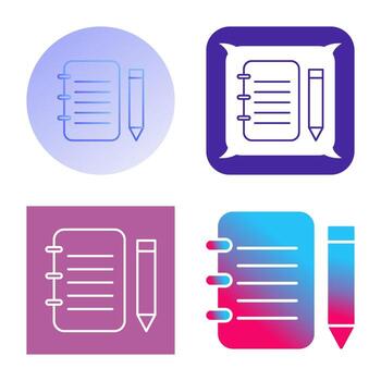 Unique Notepad Vector Icon