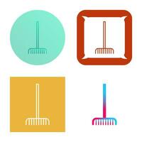 Fork picking Leaves Vector Icon