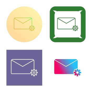 icono de vector de configuración de mensaje