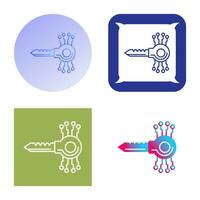 icono de vector de código clave