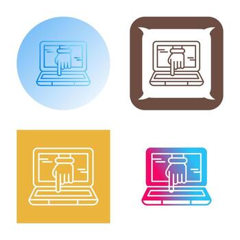 Computer Hacking Vector Icon