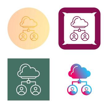 icono de vector de nube