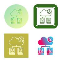 Cloud Library Vector Icon