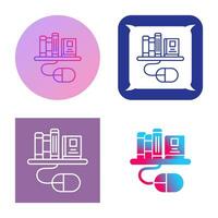 Digital Library Vector Icon