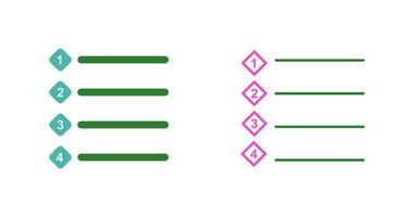 icono de vector de lista numerada única