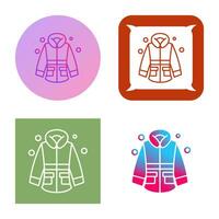 icono de vector de chaqueta de invierno