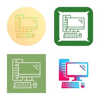 icono de vector de computadora