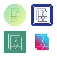 Zip File Vector Icon