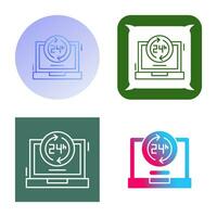 24 Hours Vector Icon