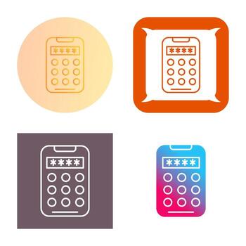 icono de vector de código pin
