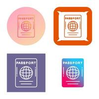 icono de vector de pasaporte