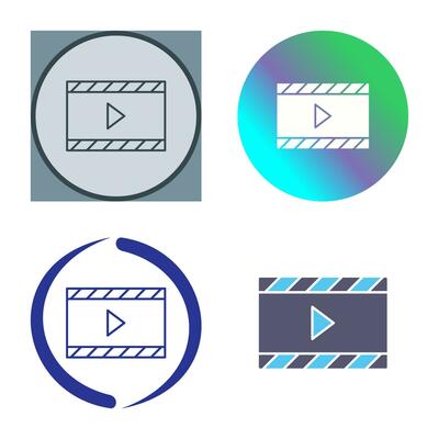 Unique Video and Animation Vector Icon