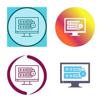 icono de vector de seguridad de datos único