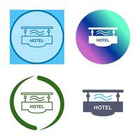 icono de vector de signo de hotel