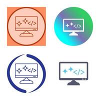 Unique Clean Code Vector Icon