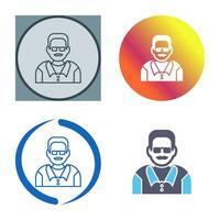 Unique Male Professor Vector Icon