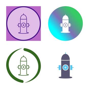 icono de vector de hidrante único