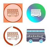 icono de vector de autobús doble