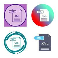 icono de vector xml