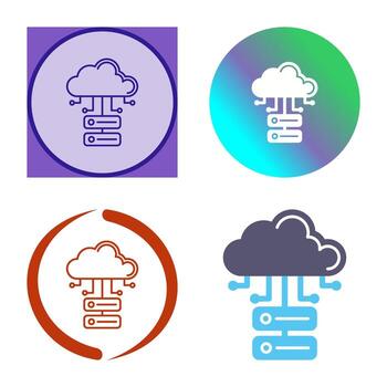 Cloud Database Vector Icon