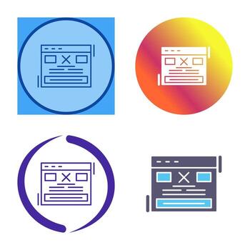 icono de vector de error