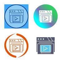 icono de vector de reproductor de video