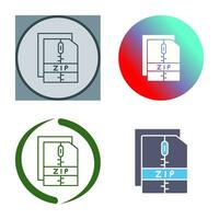 Zip File Vector Icon