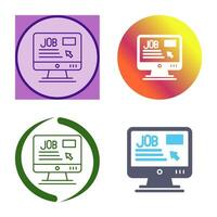 Online Job Vector Icon