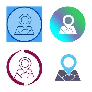 icono de vector de mapa