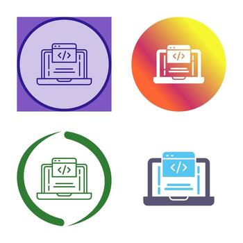 icono de vector de codificación