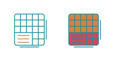 Table Data Vector Icon