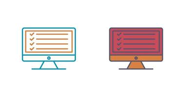 Online Checklist Vector Icon