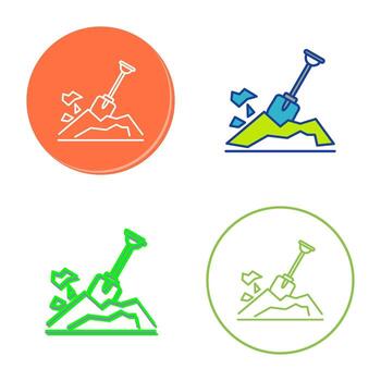 icono de vector de excavación