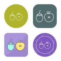 Fruits and VVegetables Vector Icon