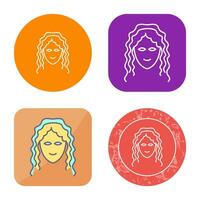 Hair Curly Vector Icon