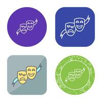 Theater Masks Vector Icon